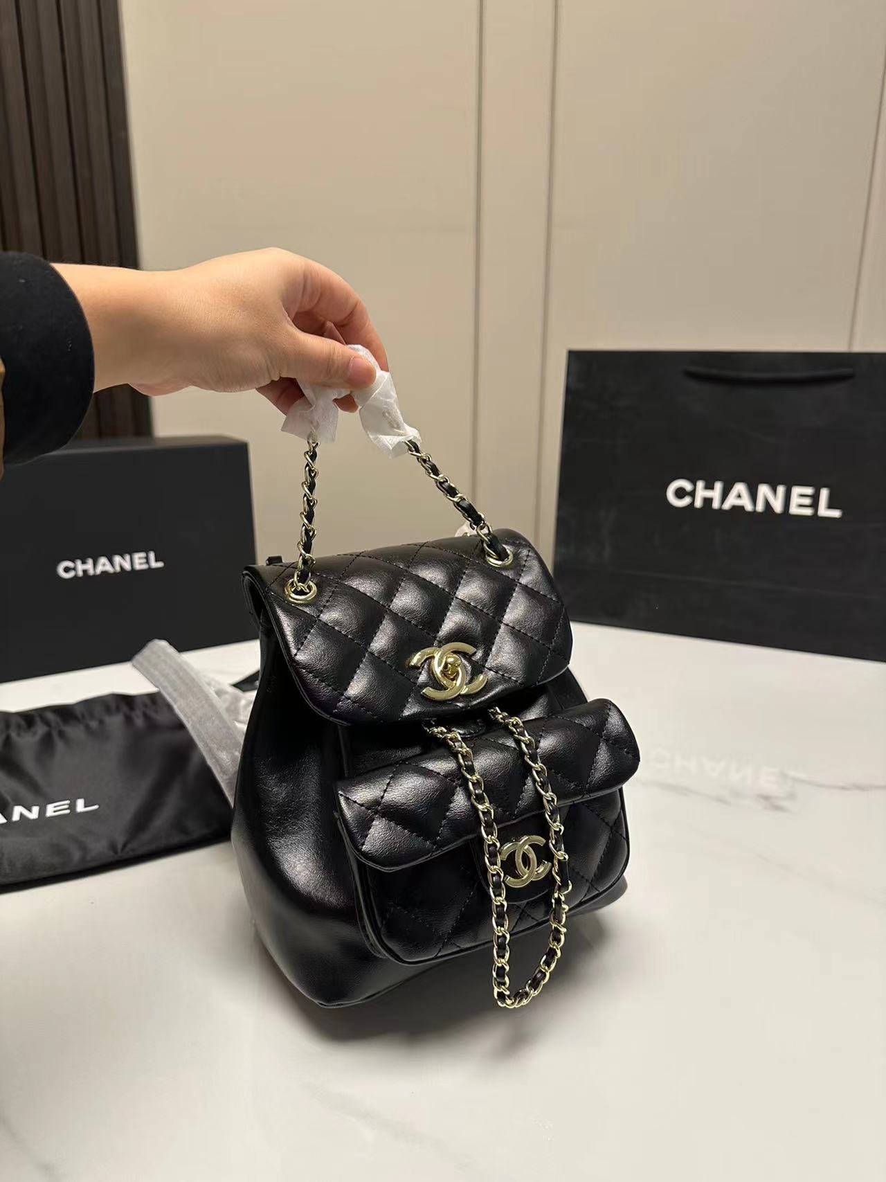 Replica 1:1 Mirror Chanel 7 Star Mini Duma BackpackAs2908