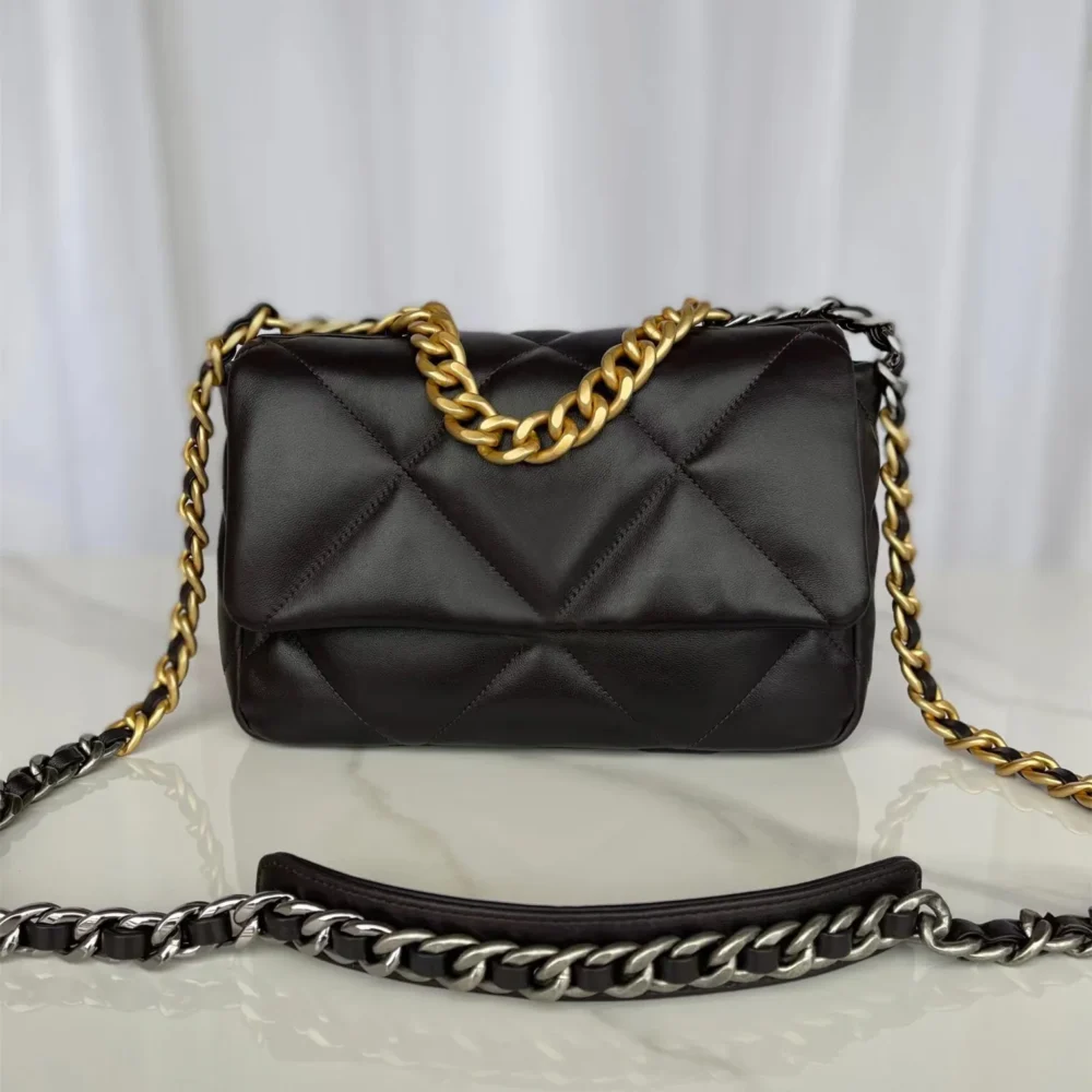 Replica Prada Padded nappa leather shoulder bag 1BD306 Black