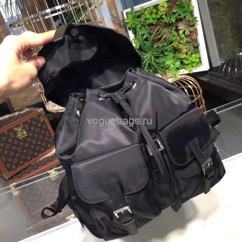 Replica Prada 1BZ811 Nylon Backpack Bag in Black