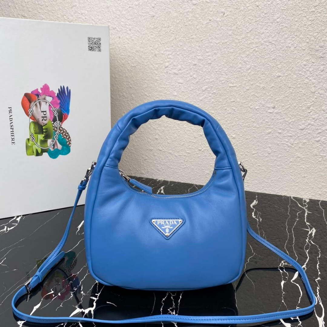65324c32d4274.jpg Replica Prada 1BA384 Prada Soft Padded Nappa Leather Mini Bag Light Blue