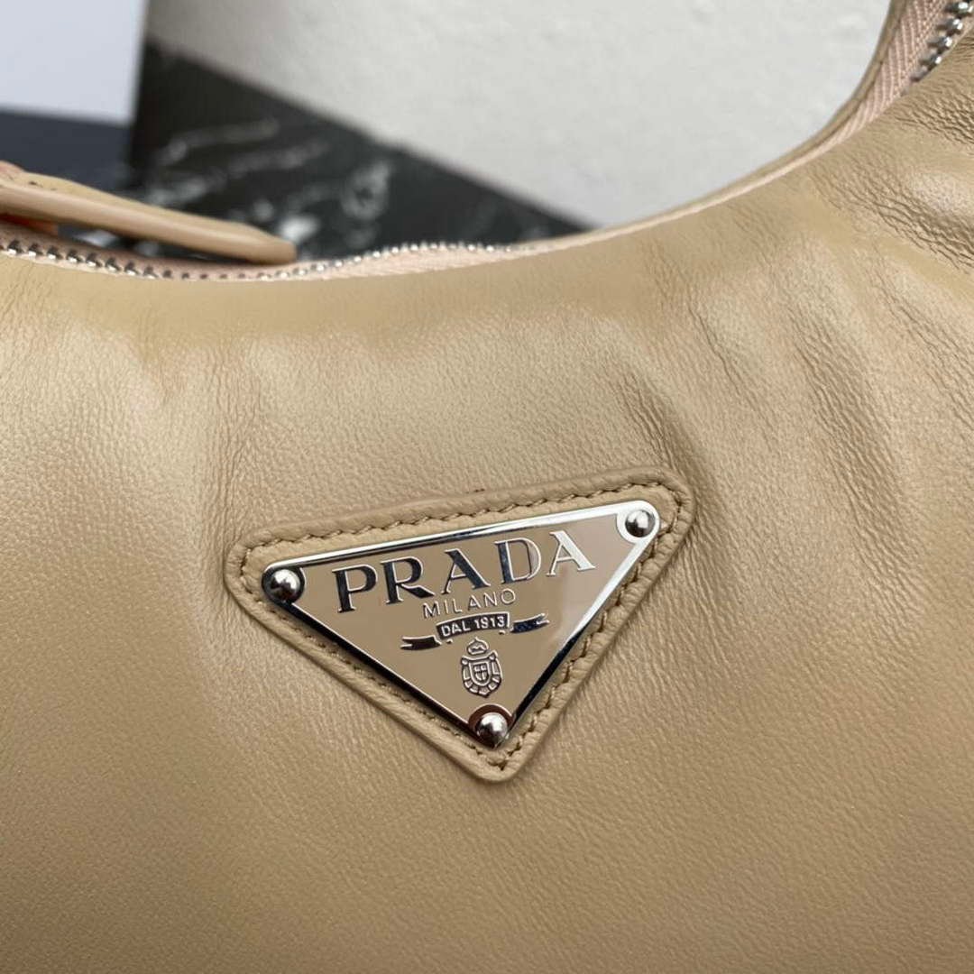 Replica Prada 1BA384 Prada Soft Padded Nappa Leather Mini Bag Tan