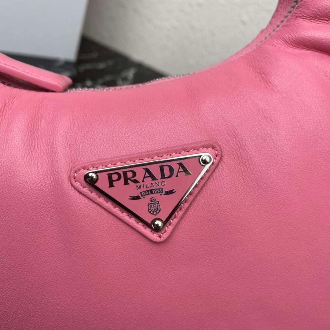 Replica Prada 1BA384 Prada Soft Padded Nappa Leather Mini Bag Pink