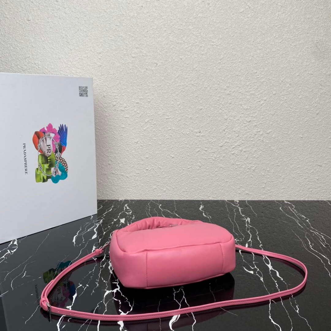 Replica Prada 1BA384 Prada Soft Padded Nappa Leather Mini Bag Pink