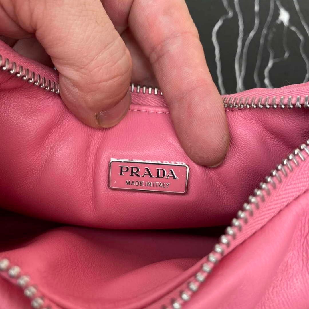 Replica Prada 1BA384 Prada Soft Padded Nappa Leather Mini Bag Pink