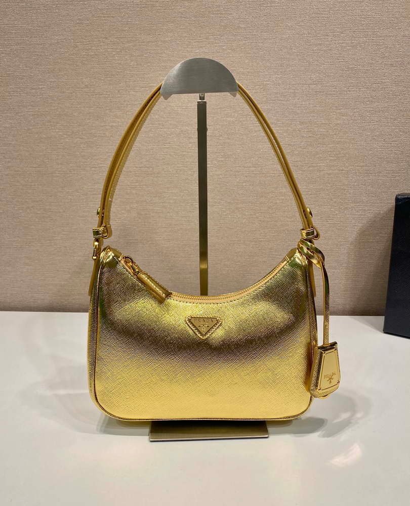 Replica Prada 1BC204 Saffiano Leather Mini-Bag Gold