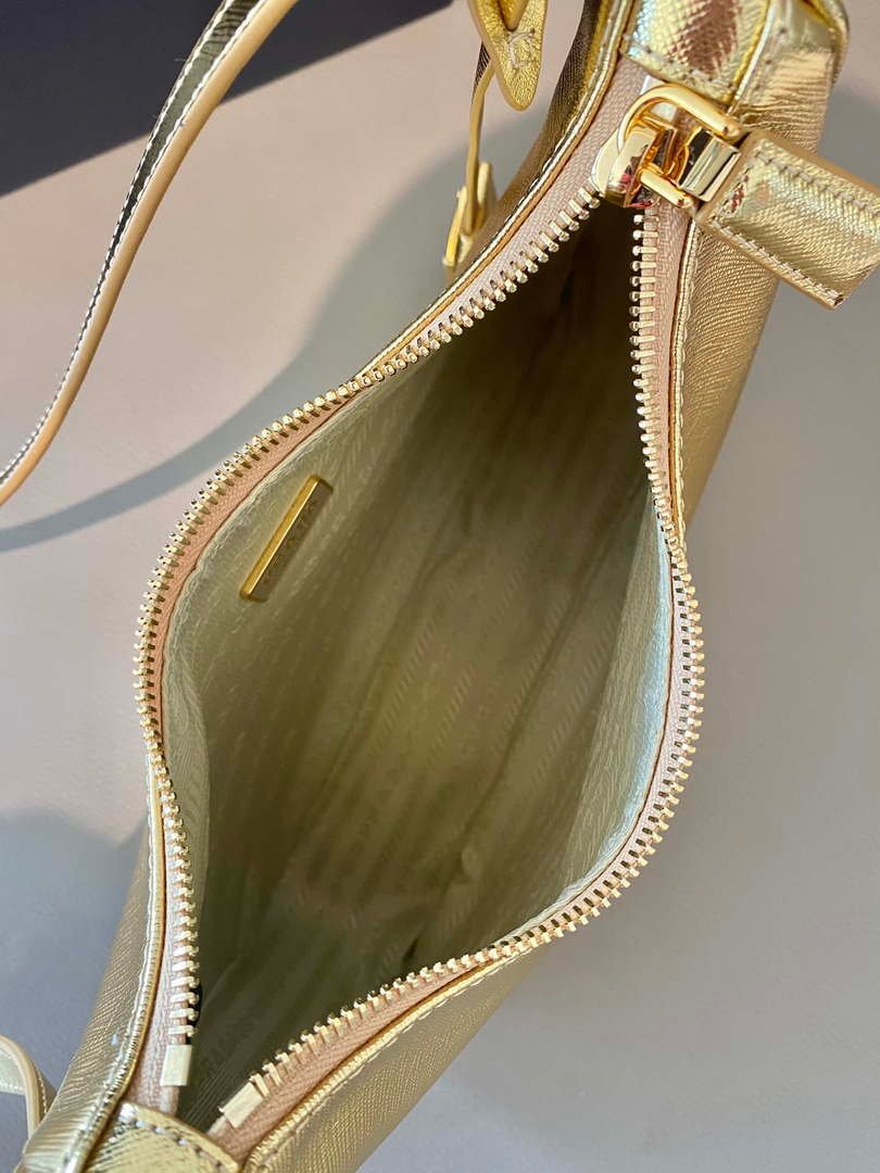 65324c8c186fa.jpg Replica Prada 1BC204 Saffiano Leather Mini-Bag Gold