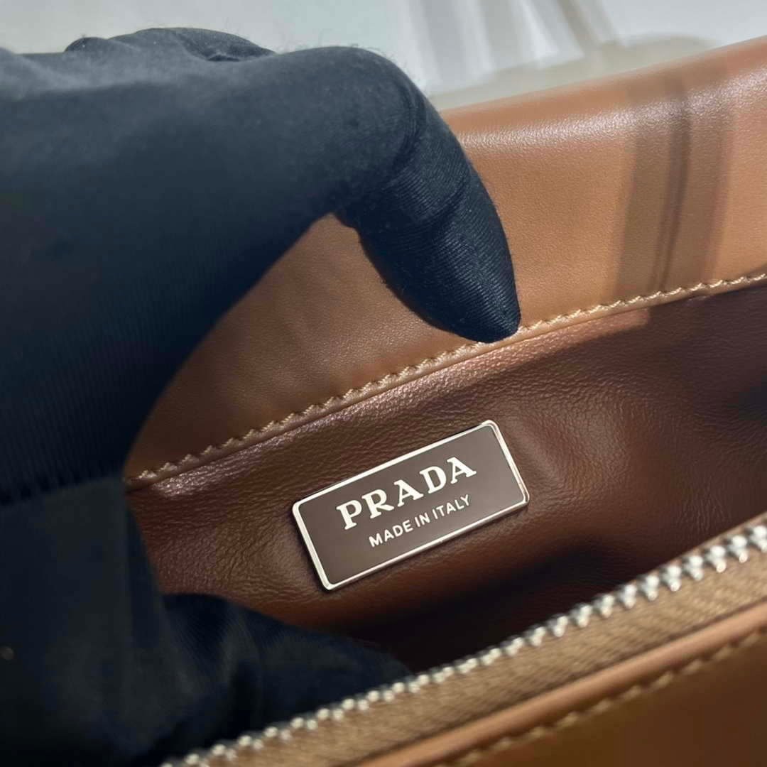 Replica Prada 1BA368 Leather mini-bag Bag Brown