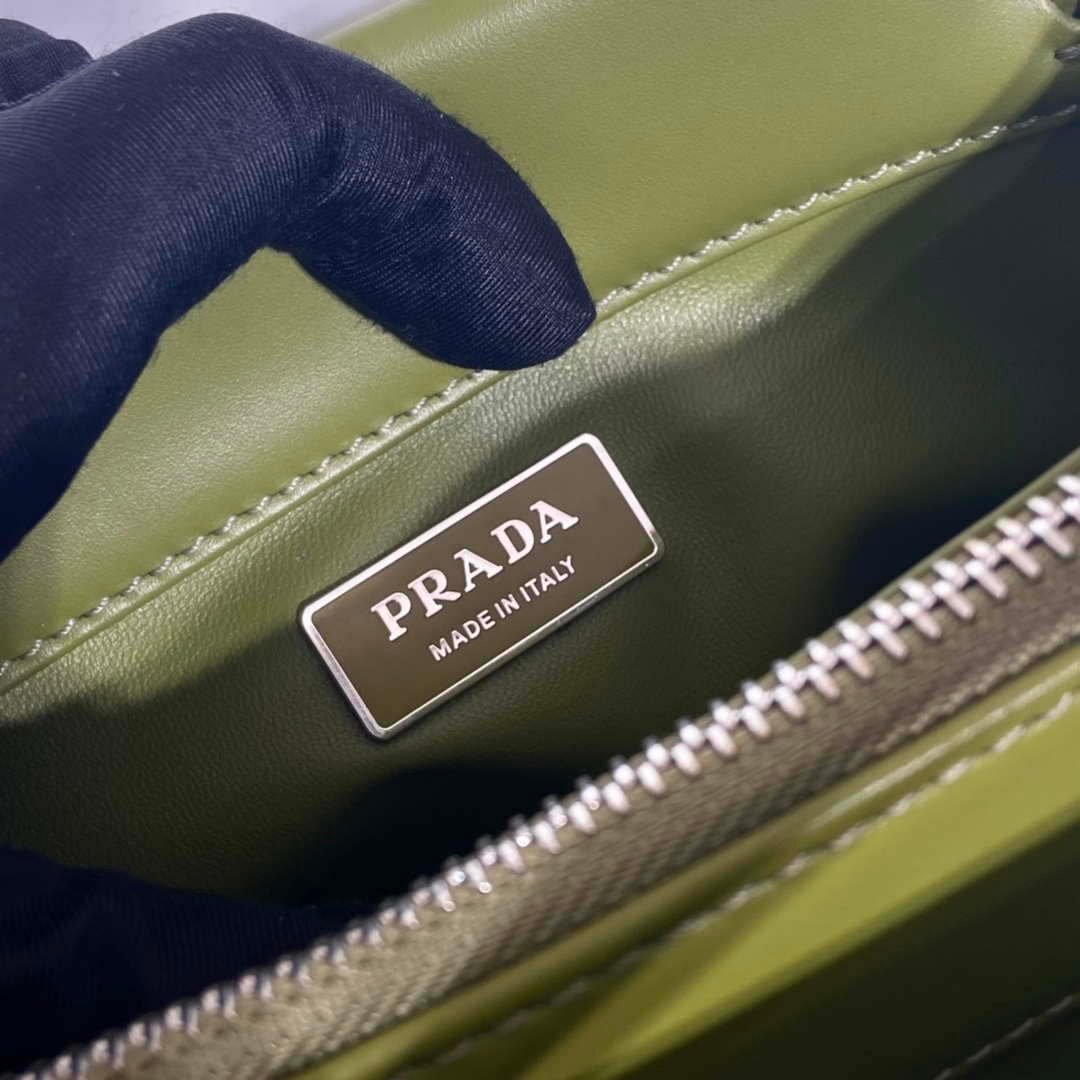 Replica Prada 1BA368 Leather mini-bag Bag Green