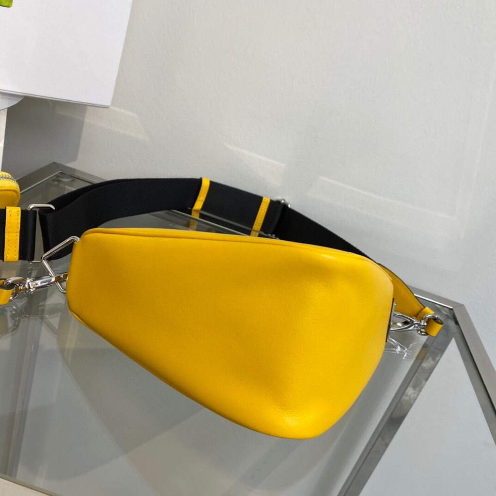 65324d640de3d.jpg Replica Prada Leather Prada Triangle shoulder bag 1BH190 Yellow