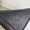 Replica Prada Leather Prada Triangle shoulder bag 1BH190 Black