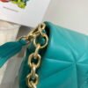 Replica Prada Padded nappa leather shoulder bag 1BD306 Green