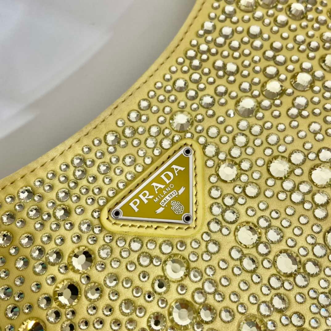 65324e85eb6aa.jpg Replica Prada 1BC169 Prada Cleo satin bag with appliqués Yellow