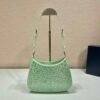 65324ea1685be.jpg Replica Prada 1BC169 Prada Cleo satin bag with appliqués Green