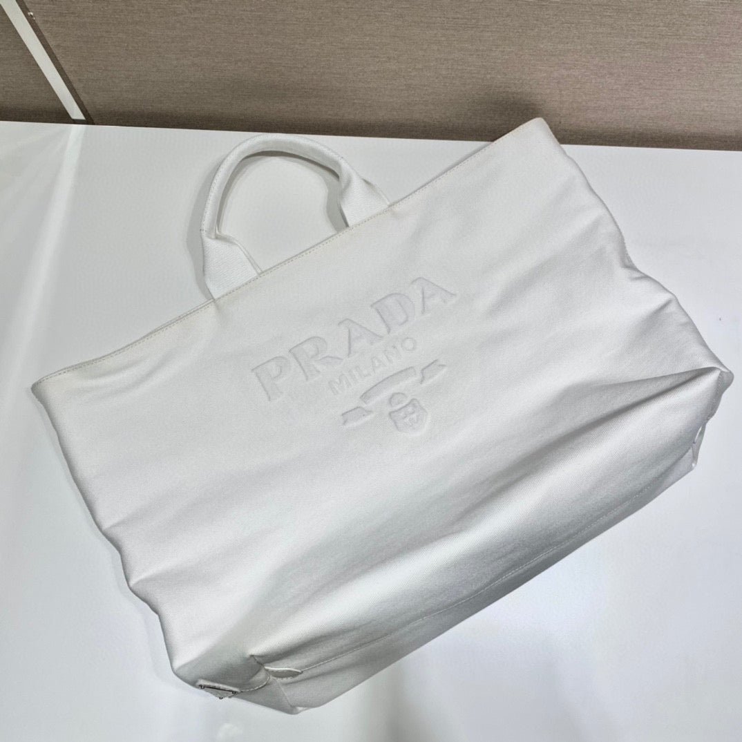 Replica Prada 1BG395 Drill tote Shoulder bag White