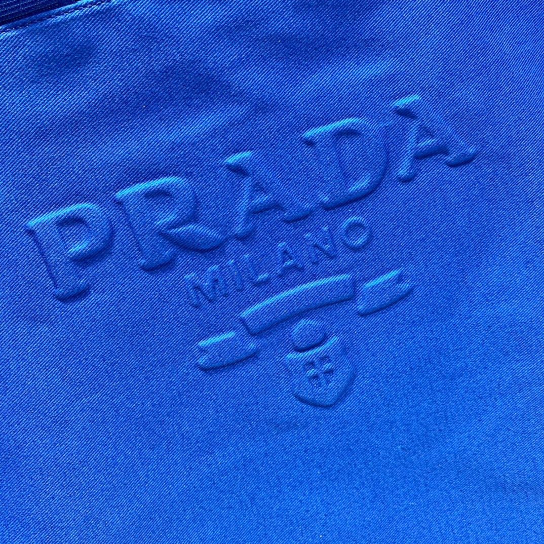 Replica Prada 1BG395 Drill tote Shoulder bag Blue