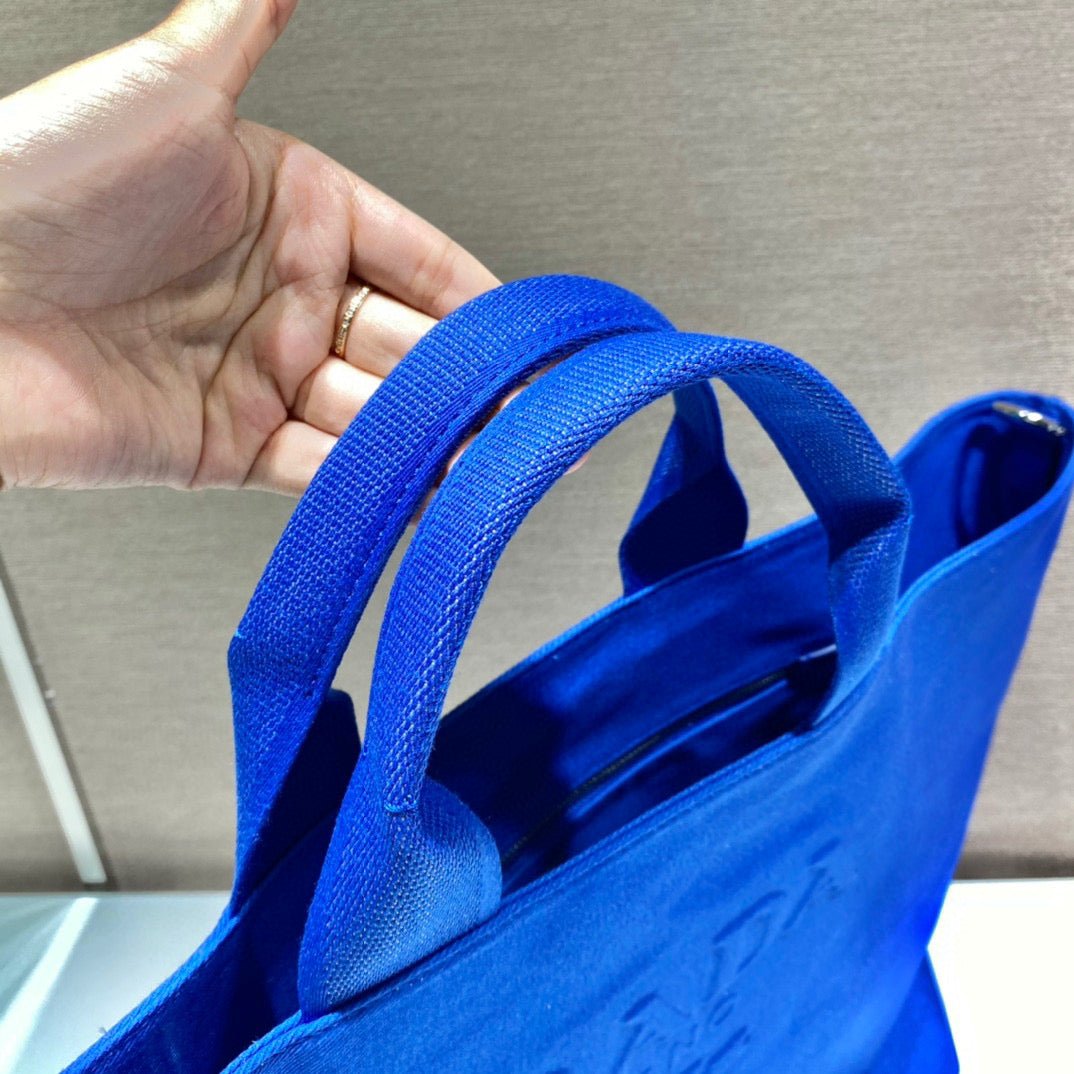 Replica Prada 1BG395 Drill tote Shoulder bag Blue