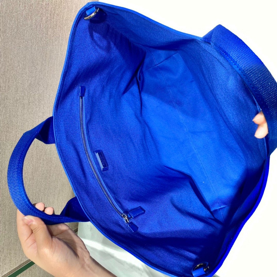 Replica Prada 1BG395 Drill tote Shoulder bag Blue