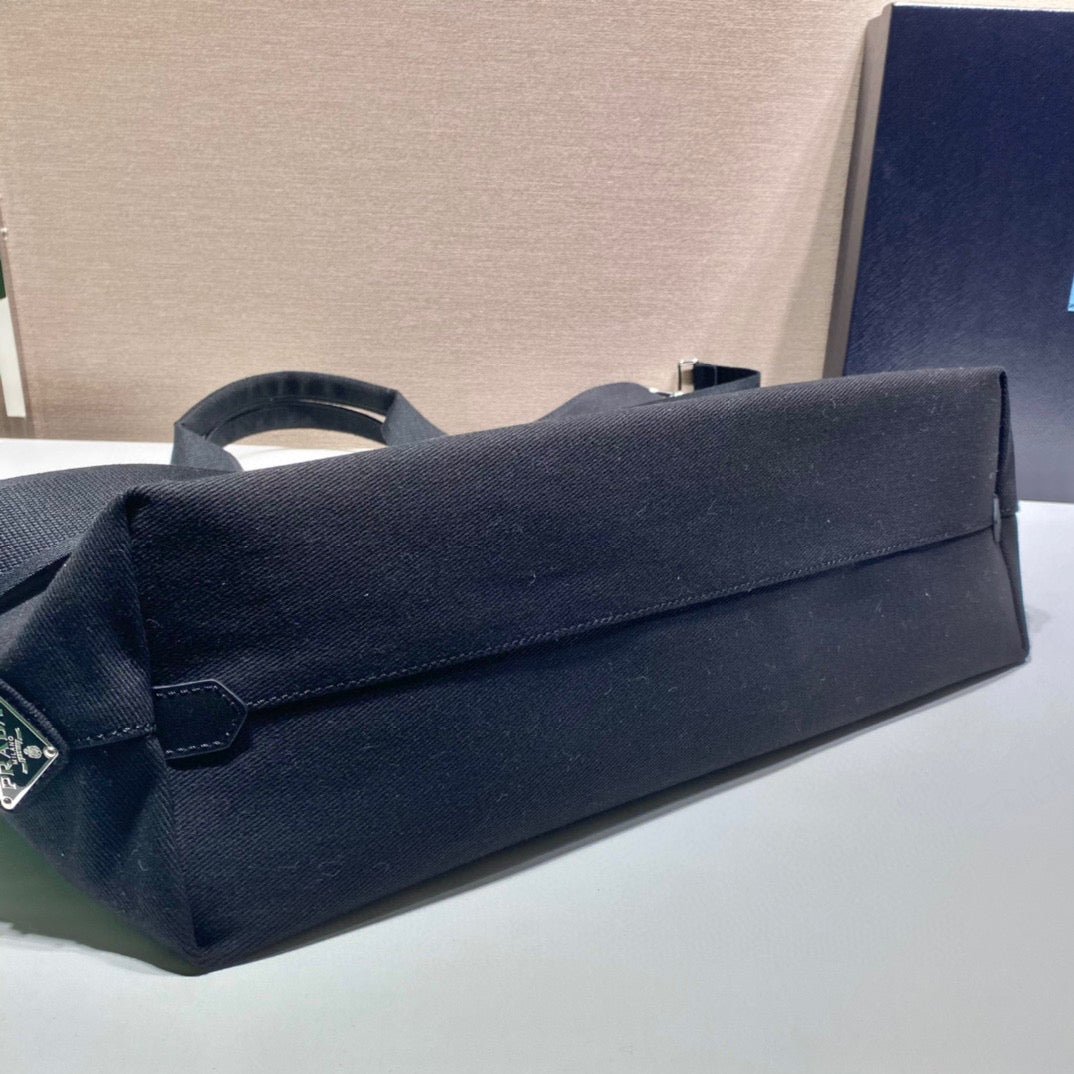 Replica Prada 1BG395 Drill tote Shoulder bag Black