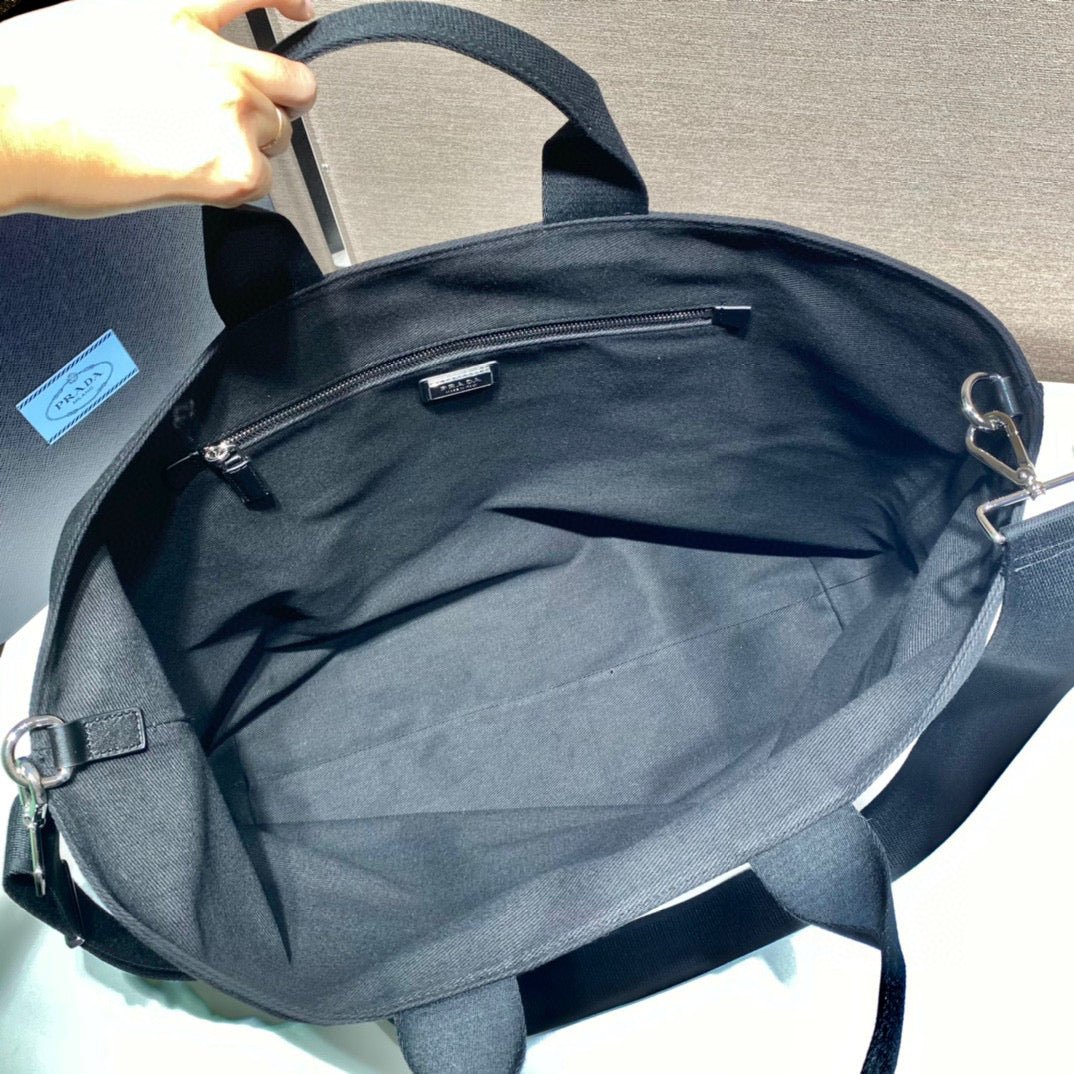 Replica Prada 1BG395 Drill tote Shoulder bag Black