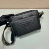 Replica Prada 2VH152 Saffiano leather shoulder bag Black