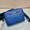 Replica Prada 2VH152 Saffiano leather shoulder bag Blue
