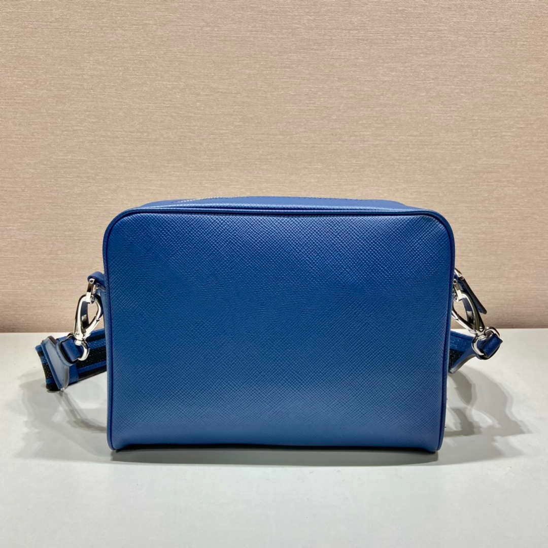 Replica Prada 2VH152 Saffiano leather shoulder bag Blue
