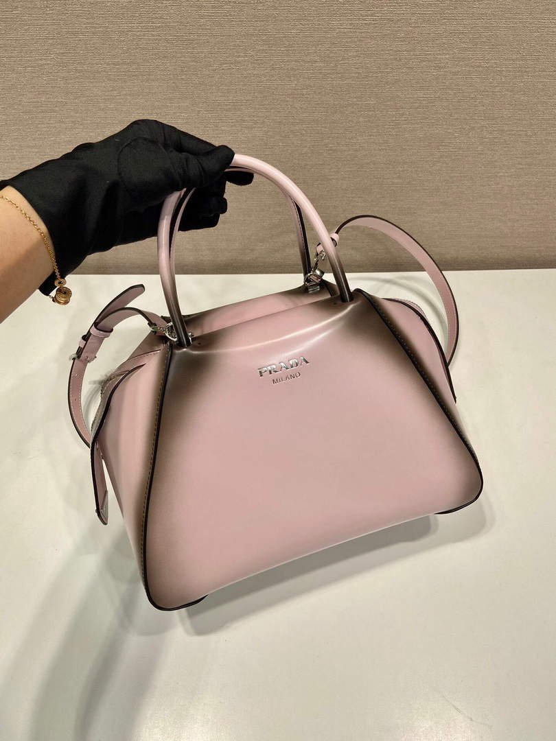 Replica Prada 1BA366 Small brushed leather Prada Supernova handbag Alabaster S