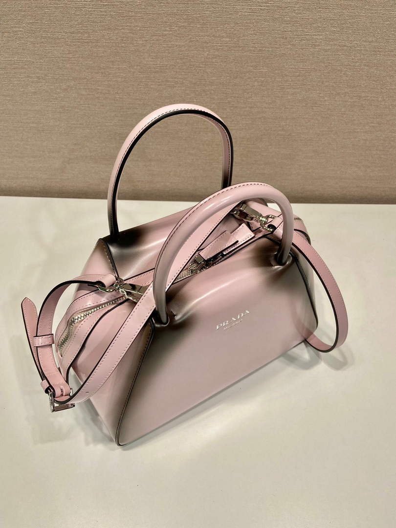 Replica Prada 1BA366 Small brushed leather Prada Supernova handbag Alabaster S