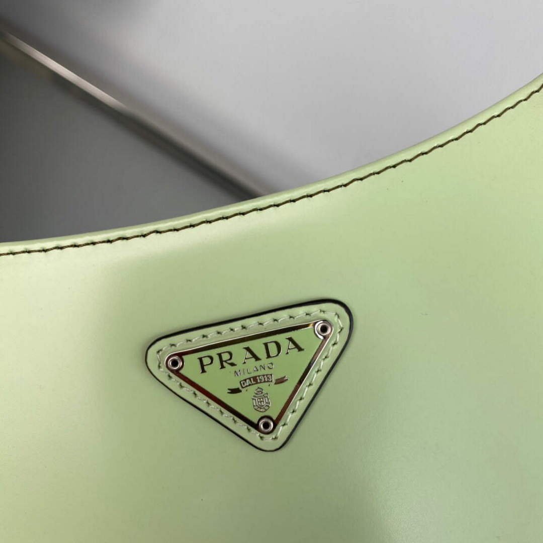 Replica Prada 1BC499 Cleo brushed Gradient leather shoulder bag Green