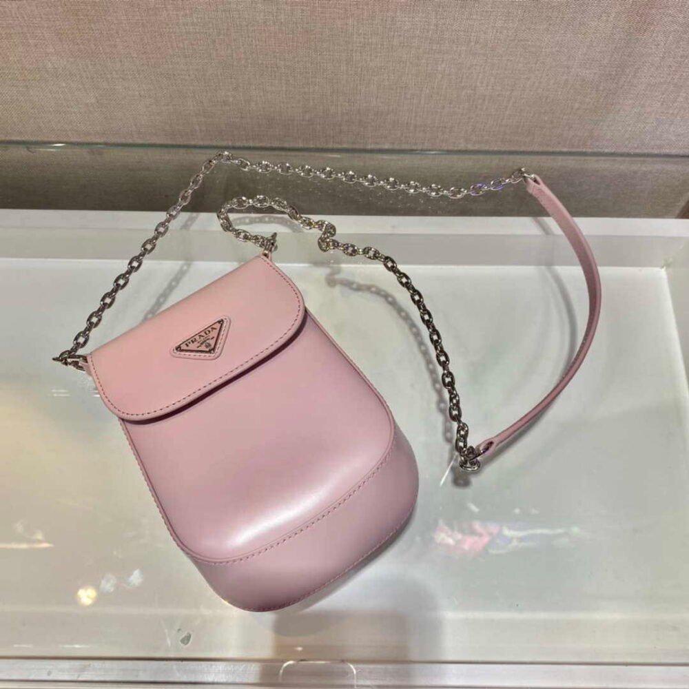 Replica Prada 1BH185 Mini Cleo BRUSHED Leather Pink