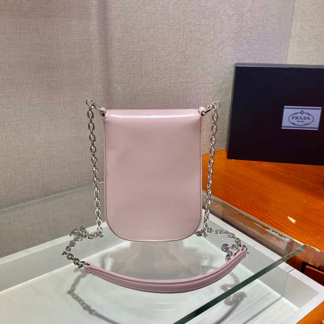 Replica Prada 1BH185 Mini Cleo BRUSHED Leather Pink