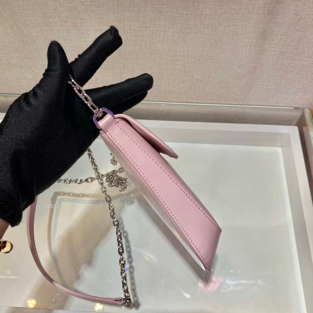 Replica Prada 1BH185 Mini Cleo BRUSHED Leather Pink
