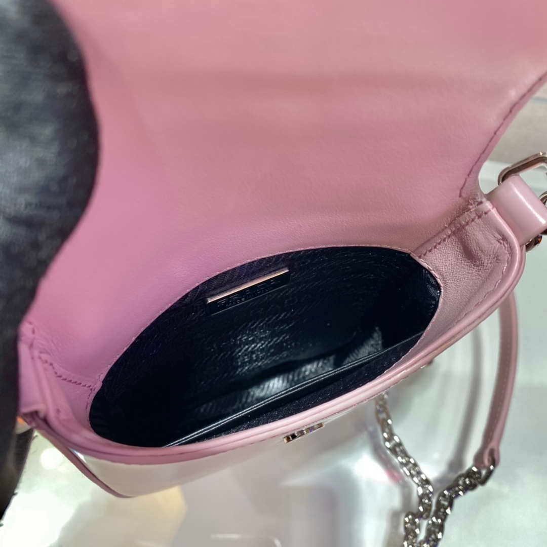 Replica Prada 1BH185 Mini Cleo BRUSHED Leather Pink