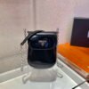 Replica Prada 1BH185 Mini Cleo BRUSHED Leather Black