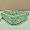 6532501b56072.jpg Replica Prada 1BA331 Small satin tote bag with crystals Green
