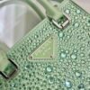6532501e98caa.jpg Replica Prada 1BA331 Small satin tote bag with crystals Green