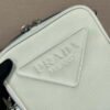 Replica Prada 2VH154 Saffiano leather shoulder bag White