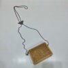 Replica Prada Crystal-studded card holder with shoulder strap 1MR024 Yellow Crystal