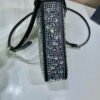 Replica Prada 1BA331 Small satin tote bag with crystals Black