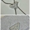 Replica Prada Crystal-studded card holder with shoulder strap 1MR024 White Crystal