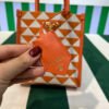 Replica Prada 1BA355 Symbole Jacquard Fabric Micro Bag Orange White