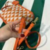 Replica Prada 1BA355 Symbole Jacquard Fabric Micro Bag Orange White