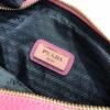 Replica Prada 1BH082 Leather bag with shoulder strap Rose Red Gold