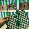 653251c802703.jpg Replica Prada 1BA354 Small Prada Symbole jacquard fabric handbag Green White