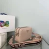 Replica Prada Leather bag with shoulder strap 1BH082 Pink