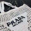 653252117680e.jpg Replica Prada 1BG393 Raffia tote bag White