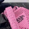 6532521e5bd8d.jpg Replica Prada 1BG393 Raffia tote bag Rose red