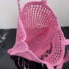 6532521f3192a.jpg Replica Prada 1BG393 Raffia tote bag Rose red