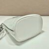 Replica Prada 1BE059 Mini brushed-leather bucket bag White