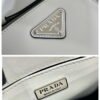 Replica Prada 1BE059 Mini brushed-leather bucket bag White